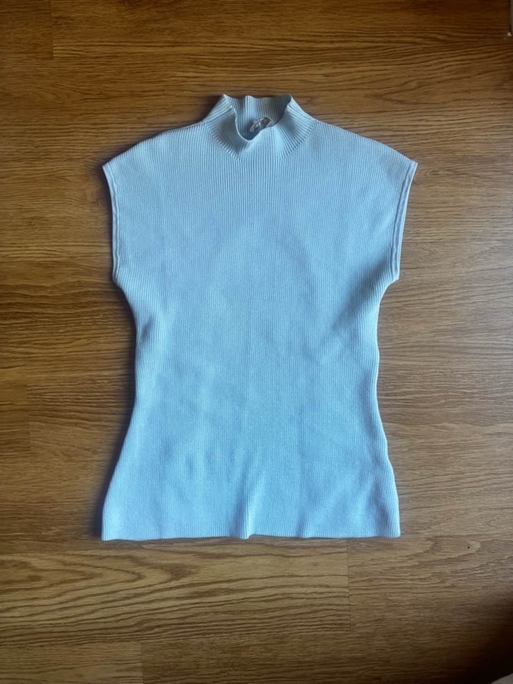 Meshki Pale Blue Knit Sleeveless Maxi Dress - Picture 3 of 6